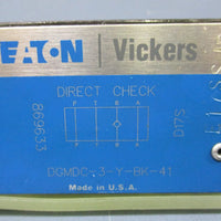 Eaton Vickers DGMDC-3-Y-BK-41 Direct Check Valve 869633