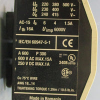 (Lot of 4) Eaton XTCEXFBG40 Auxiliary Contact 600VAC 15A Max, 250VDC 1A Max