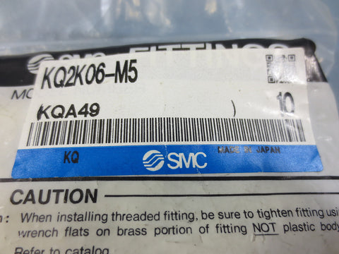 10 Nib SMC KQ2K06M5 Male Elbow Fitting Connector
