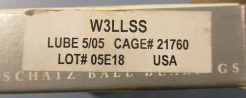 Schatz W3LLSS Double V Guide Wheel Bearing 13/4" Length 5/8" Width Lot of 4