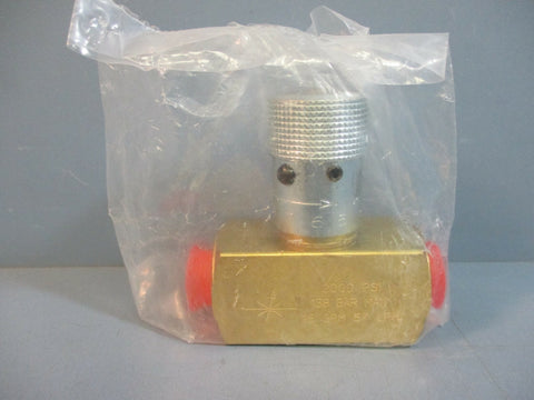 DMIC NV2M0500B Needle Valve ½" 2000 PSI 15 GPM 57 LPM 138Bar Max NEW