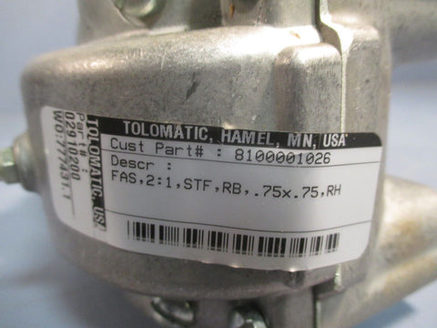 Tolomatic RH Gear Box, FLOAT-A-SHAFT, 2:1 Ratio 02910200