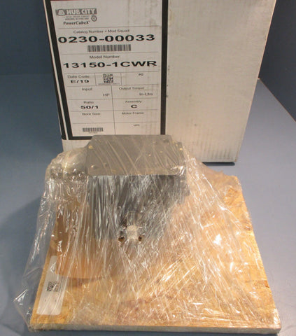 Hub City 0230-00033 Gearbox 13150-1CWR 50:1 Ratio 1/2" and 5/8" Shaft Dia NOS