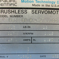 Pacific Scientific R65GEBAR2NSNV00 Brushless Servo Motor