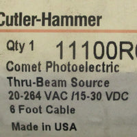 Eaton Cutler Hammer 11100R6513 Photoelectric Thru-Beam Sensor 20-264VAC/15-30VDC