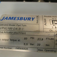 Jamesbury Valve With VPVL100 Air Actuator & Asco Position Indicator Type 4, 4X