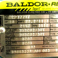 Baldor ECP3771T 10 HP Reliance Motor 3510 RPM 230/460 Volt 215T Frame