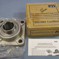 PTI SUCSF20928 4 Bolt Flange Block Bearing Stainless Steel 13/4" Bore SF209