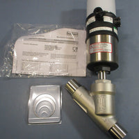 Burkert 2100 Angled Pneumatic Actuated Valve w/ 8691 Single Act Pilot 24V 8801