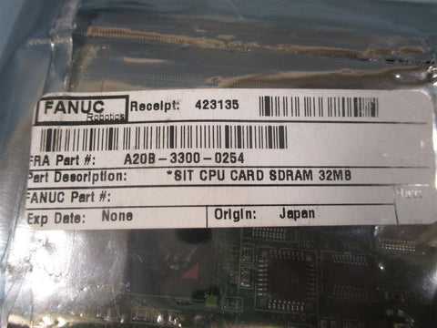 Fanuc A20B33000254 SIT CPU Card SDRAN 32MB