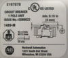 Allen Bradley 1489-M1D150 Ser D Circuit Breaker D165264 1 Pole 15A (Lot of 5)