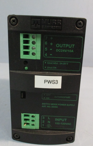 Murr Electronik MCS10115/24 Switch Mode Power Supply 24VDC 10A Out 100120V In
