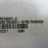 KELE & ASSOCIATES TRANSDUCER WITH ENCLOSURE 0100 PSI P200GTE07