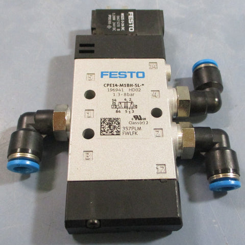 Festo CPE14M1BH5L* Solenoid Valve 1:38bar 196941 HD02 MSZE324 DC 5/16"