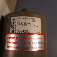 BÜRKERT 251 A 25EVA2 G11000 PN Control Pressure Valve 310 bar 026428L