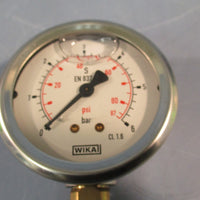 WIKA 0-6 BAR / 0-87 psi EN837-1 Liquid Filled Pressure Gauge