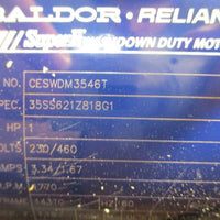 Baldor Reliance CESWDM3546T Washdown Duty Motor 1HP 1770RPM 7/8" Shaft Dia