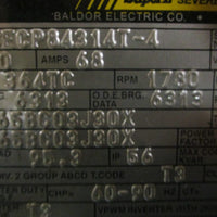Baldor Reliance CECP84314T4 Severe Duty 841XL Motor 364TC 60HP 23/8" Shaft Dia