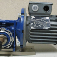VEM Motor KPER 71 G 4 w/ Motovario NMRV 040 Gearbox 3PH 0.37kW