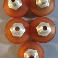 Acla 370335.7 Bellows Suction Cup 2.5 Fold 34mm OD 28mm H 9mm Adapter D Lot of 5