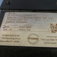 STOBER SERVOFIT PRECISION GEARHEAD/GEARBOX 20.15 RATIO K102AGD0200ME10
