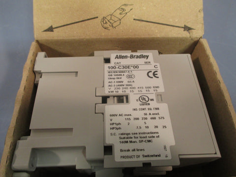 AllenBradley Contactor 30 Amp, 3pole, 24 VDC Series C. 100C30EJ00