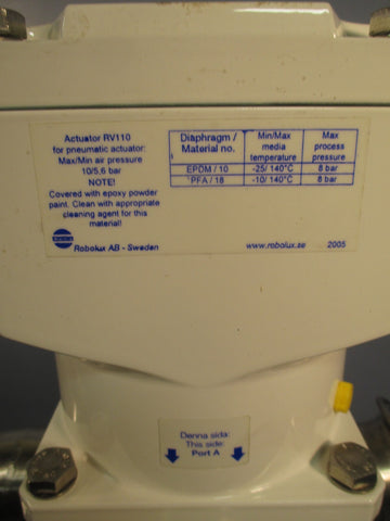 Robolux Robo Valve 4  Way Pneumatic Actuator Valve 21/2" Flange OD RV110