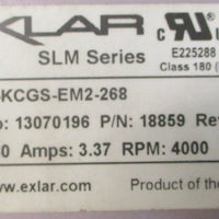 Exlar SLM Series SLM090KCGSEM2268 Servo Motor Rev E 460V 4000RPM 3/4" Shaft