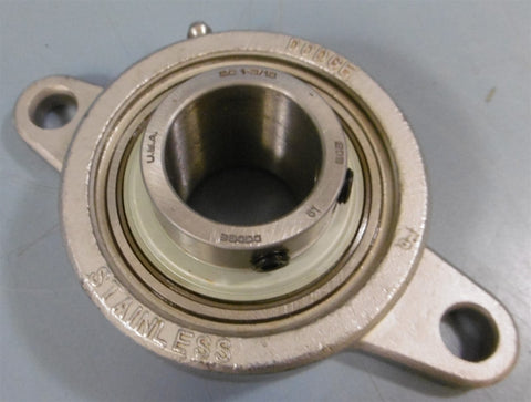 Dodge Flange Block Bearing: F2BSCEZ103SH, 13/16" Dia Shaft, 2 Bolt