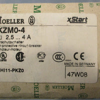 Moeller PKZM04 NHI11PKZ0 Motor Protective Circuit Breaker 600VAC 3PH 2.54A