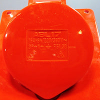 Altech ABL17 16A 6h/220/380V, 5 Pin Wall Mount Straight Receptacle Red NWOB