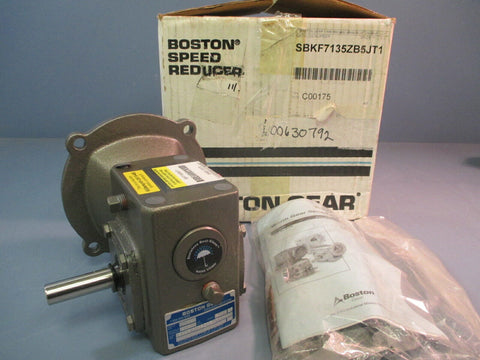 BOSTON GEAR 5:1 RATIO GEAR SPEED REDUCER SBKF7135ZB5JT1