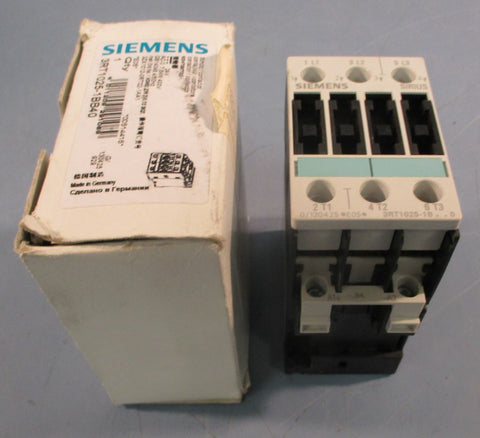 Siemens 3RT1025-1BB40 Contactor 24 VDC Coil 3 PH 5.7 KW 400V AC