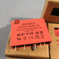 LOT OF (7) OPTO 22 G4ODC5 Digital Output Module DC Output 60VDC 3A 5 Volt Logic