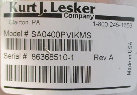 Kurt J Lesker SA0400PVIKMS Pneumatic Bellow SA0400PVIK Stainless Steel 37/8"ID