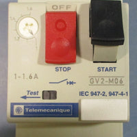Telemecanique GV2-M06 Motor Circuit Breaker GV2M06 1-1.6A 021085 690V