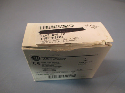 AllenBradley Auxiliary Contact Ser. C 0.5/2A, 110/230V 1492ASPH3