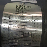 BOSTON GEAR Motor 1HP 35J73-87 1725RPM 143TC 3PH 208-230/460V TEFC HUTF-B