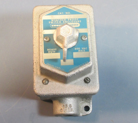 Crouse Hinds WeatherProof Switch Enclosure 15.8 CU.IN.  MC11273 Used