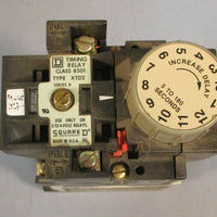 Square D 8501 XTD2 Timing Relay w/ 8501 XO 40 Form KX Series A Control Relay