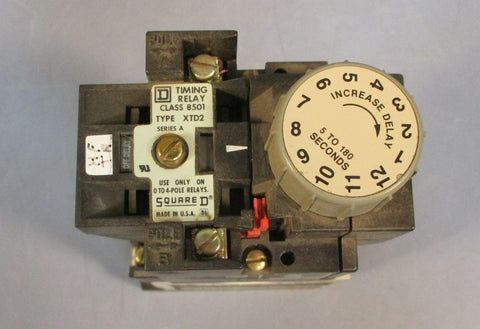 Square D 8501 XTD2 Timing Relay w/ 8501 XO 40 Form KX Series A Control Relay