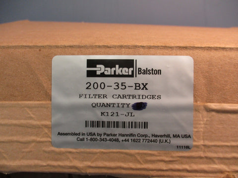 Parker/Balston 200-35-BX  Compressed Air Filter Cartridges QTY 8 In Box K121-JL