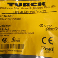 Turck WK 4.4T10/S760/S771 Single Ended Mating Cable Cordset U11622 10m Long
