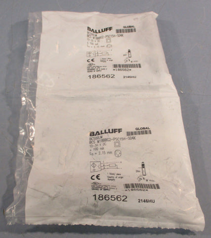 Balluff BCS00LM Proximity Sensor BCS M18BBG2-PSC15H-S04K 10-30VDC (Lot of 2)