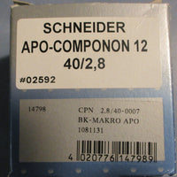 Schneider Kreuznach APOComponon 12 40/2.8 Lens 40mm Focal Length