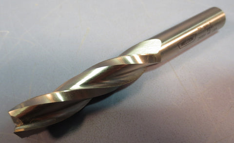 Weldon 1/2° Tapered End Mill: T016M3,1/2"DIA,1/2"SHK, 21/4"LOC, 3FL, HSS, USA