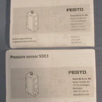 Festo SDE3D10SBHQ42PM8 Pressure Sensor 540207 24VDC