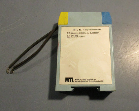 Measurement Technology MTL 3000 Series MTL 3071 Temperature Converter
