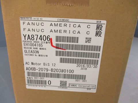 FANUC A06B-2079-B203#0100 AC Servo Motor BiS 12, Straight Shaft/Key IP67