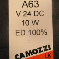 Camozzi 62315G Directacting Solenoid Valve 6 bar Max A63 24 VDC 10 W